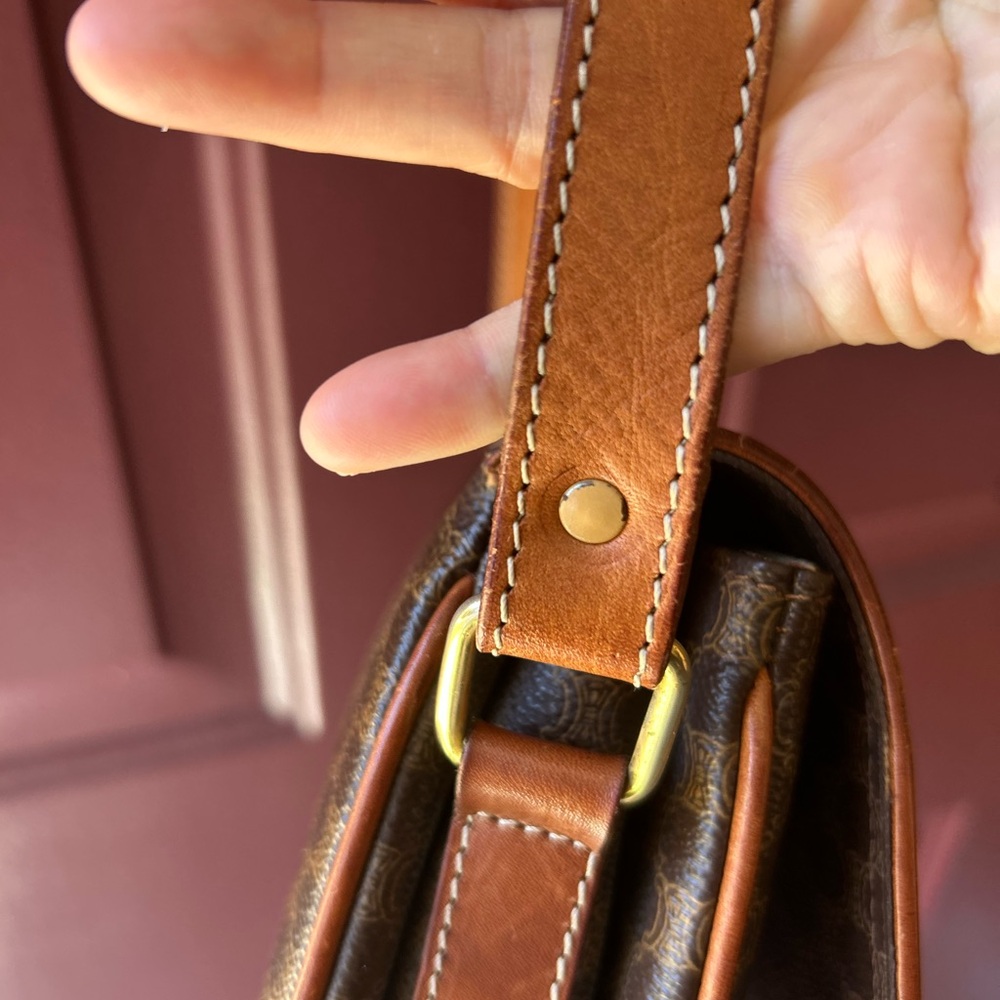 Celine Brown Patterned crossed body - Picture 11 of 16